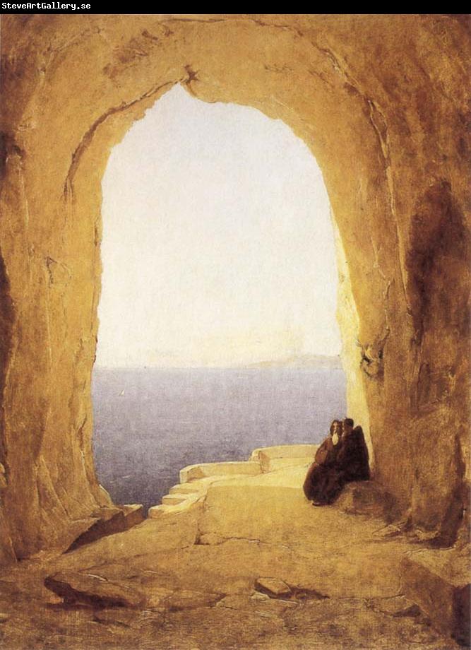 Karl Blechen Monks at the Gulf of Naples